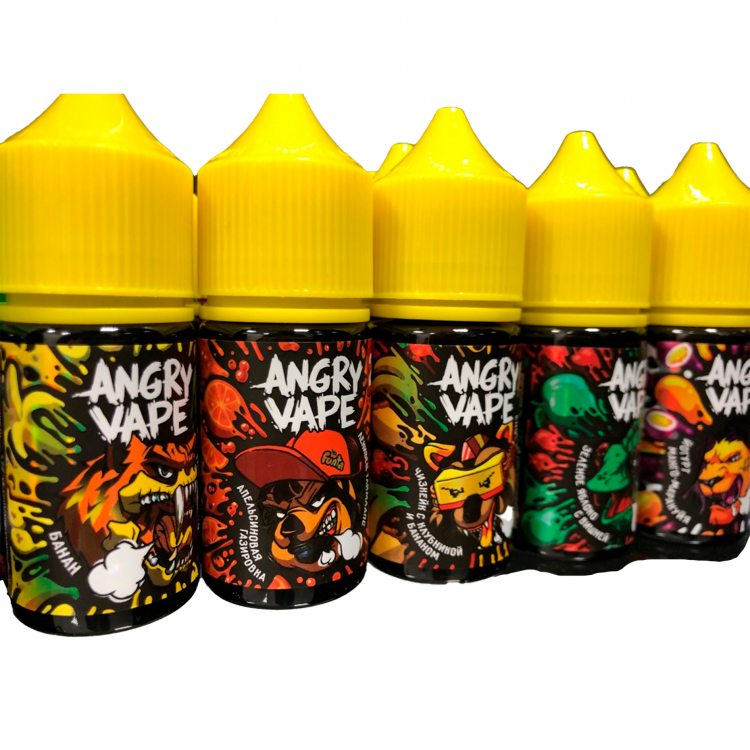 Жидкость Angry Vape Strong Ultra Salt - Паук Меломан (малиновая газировка) 30 мл (20 Ultra)