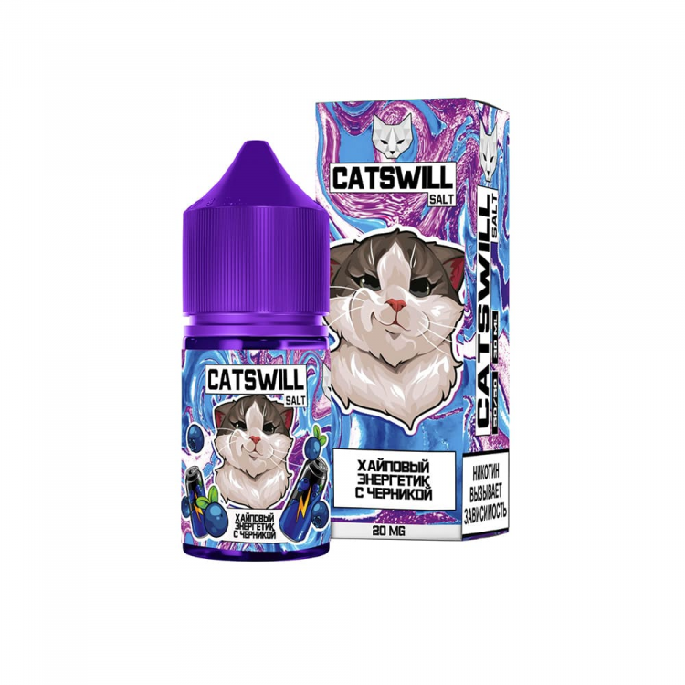 Жидкость Catswill Salt - Хайповый энергетик с черникой 30 мл (20 мг)