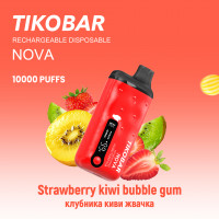 (М) Одноразовая электронная сигарета Tikobar NOVA X 10000 - Strawberry Kiwi Bubble Gum (Клубника Киви Жвачка)