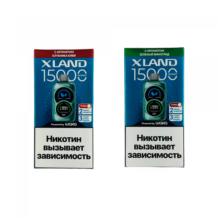 Одноразовая электронная сигарета Waka XLAND Strong 15000 - Клубника Киви