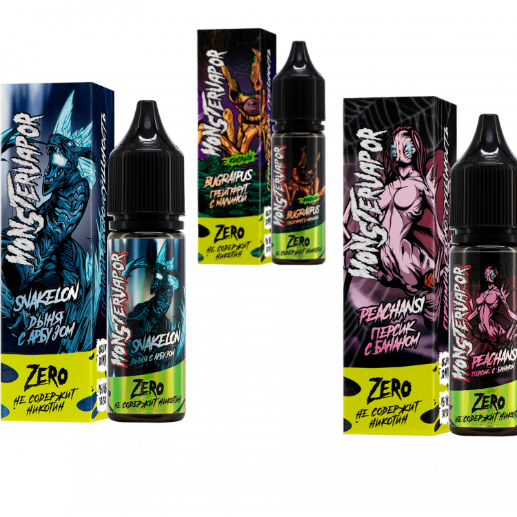 Жидкость MONSTERVAPOR Free Nic - Snakelon (дыня с арбузом) 30 мл (0 мг)