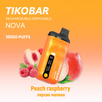 (М) Одноразовая электронная сигарета Tikobar NOVA X 10000 - Peach Raspberry (Персик Малина)