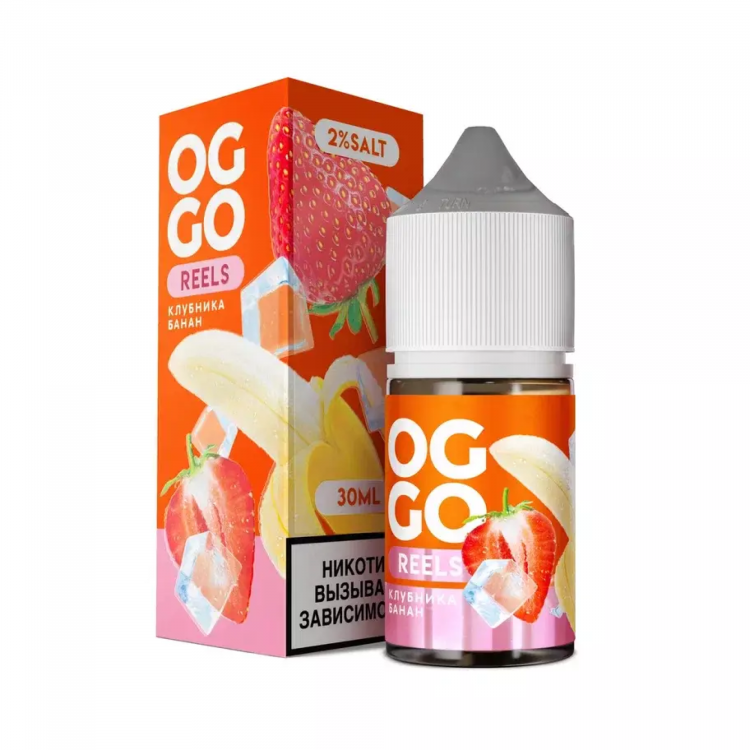Жидкость OGGO REELS Salt - КЛУБНИКА БАНАН 30 мл (20 мг)
