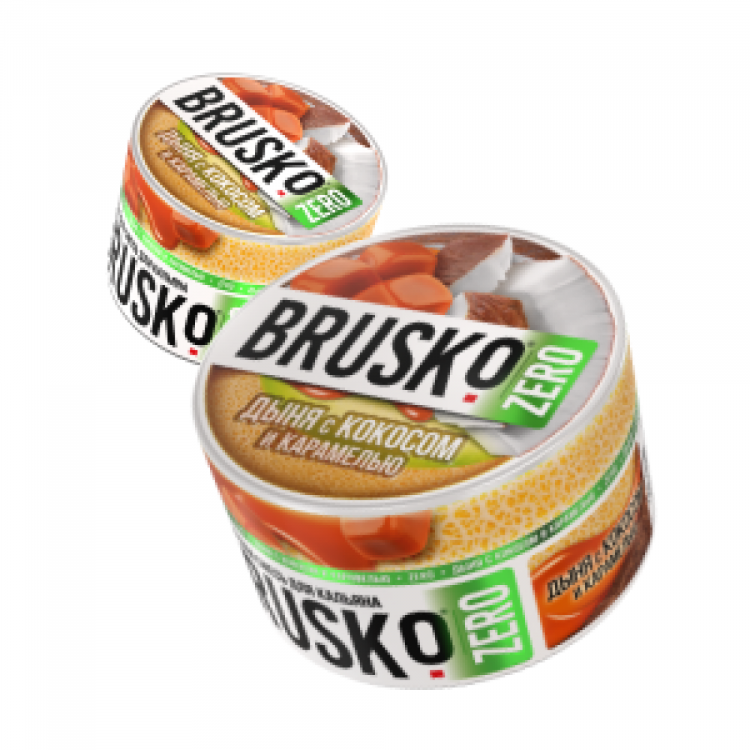 Бестабачная смесь BRUSKO Zero - Дыня с кокосом и карамелью 50 гр