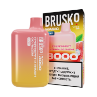 (М) Одноразовая электронная сигарета Brusko Magic 3000 - грейпфрут и лимон со льдом