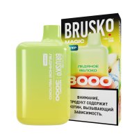 (М) Одноразовая электронная сигарета Brusko Magic 3000 - ледяное яблоко
