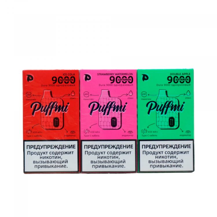 Одноразовая электронная сигарета Puffmi Dura 9000 hard - TOBACCO