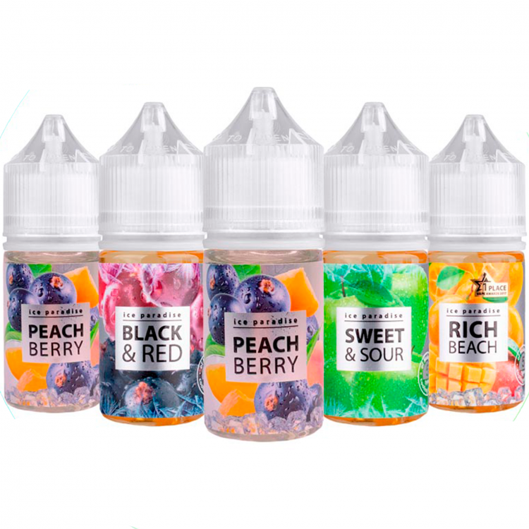 Жидкость Ice Paradise Salt Pod - Black&Red (Красный Виноград, Черная Смородина) 27 мл (0 мг)