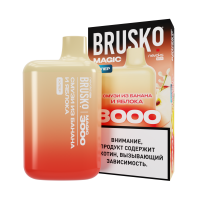 (М) Одноразовая электронная сигарета Brusko Magic 3000 - смузи из банана и яблока