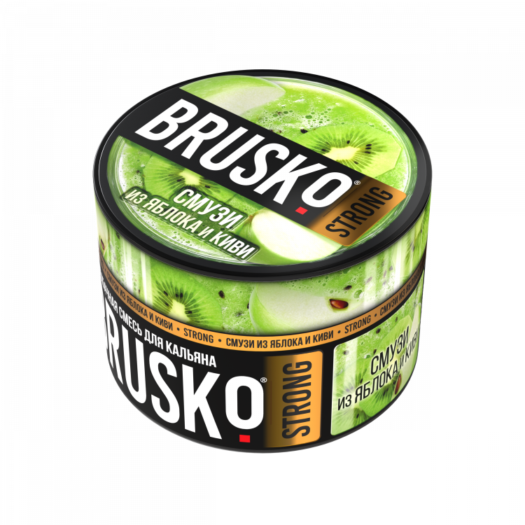 Бестабачная смесь BRUSKO Strong - Смузи из яблока и киви 50 гр