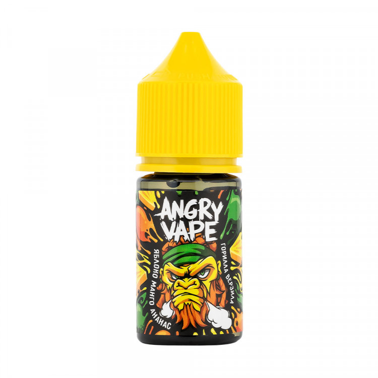 Жидкость Angry Vape Salt - Горилла Верзила (яблоко с манго и ананасом) 30 мл (20 мг)