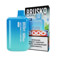(М) Одноразовая электронная сигарета Brusko Magic 3000 - черника с мятой