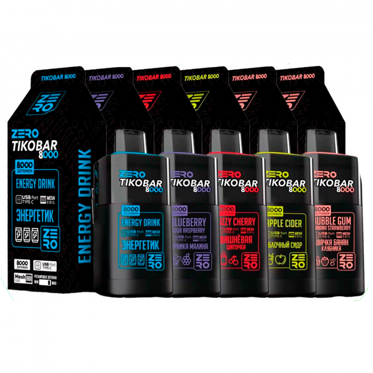 Одноразовая электронная сигарета TIKOBAR 8000 - Energy Drink (Энергетик)