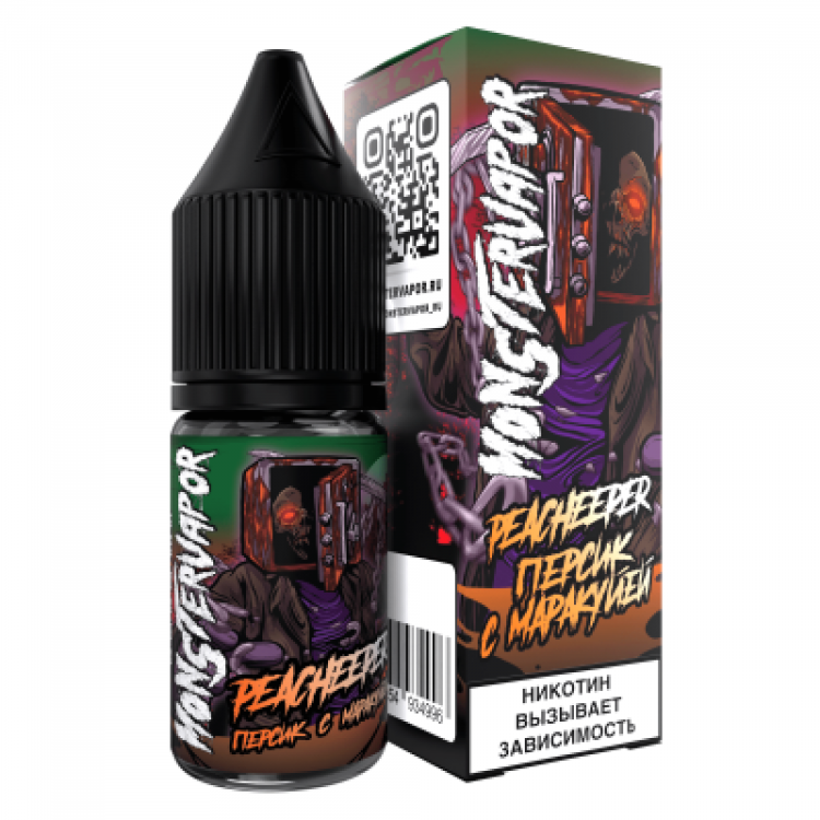 (М) Жидкость Monstervapor Salt - PEACHEEPER (персик с маракуйей) 10 мл (20 мг)