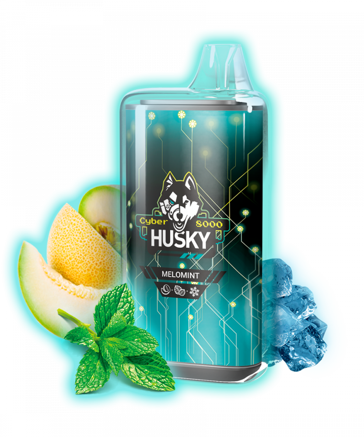 Одноразовая электронная сигарета Husky CYBER (8000) - MELOMINT (Дыня, Перечная мята, Лед)