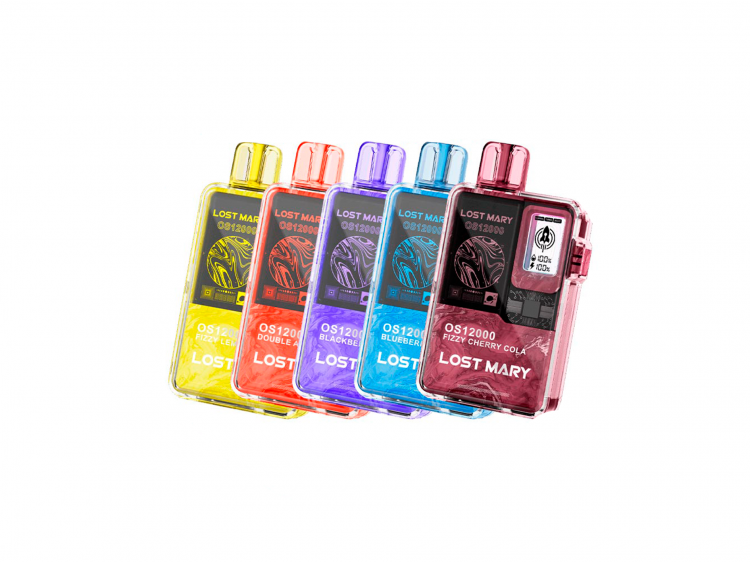 Одноразовая электронная сигарета Lost Mary OS 12000 - Grape Lemon Ice / Виноград Лимон Лёд