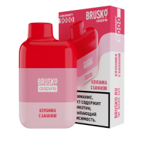 (М) Одноразовая электронная сигарета Brusko Longparty 9000 - Клубника с бананом