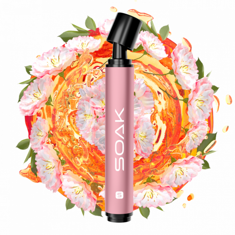 Одноразовая электронная сигарета SOAK S - Sakura Fruit Tea (Сакура Ягоды Чай)