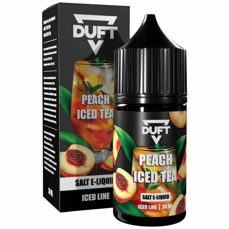 Жидкость DUFT ICED LINE Salt - PEACH ICED TEA (Освежающий персиковый чай) 30 мл (20 мг)