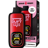 (М) Одноразовая электронная сигарета Duft Pro 10000 - Клубничный Молочный Коктейль